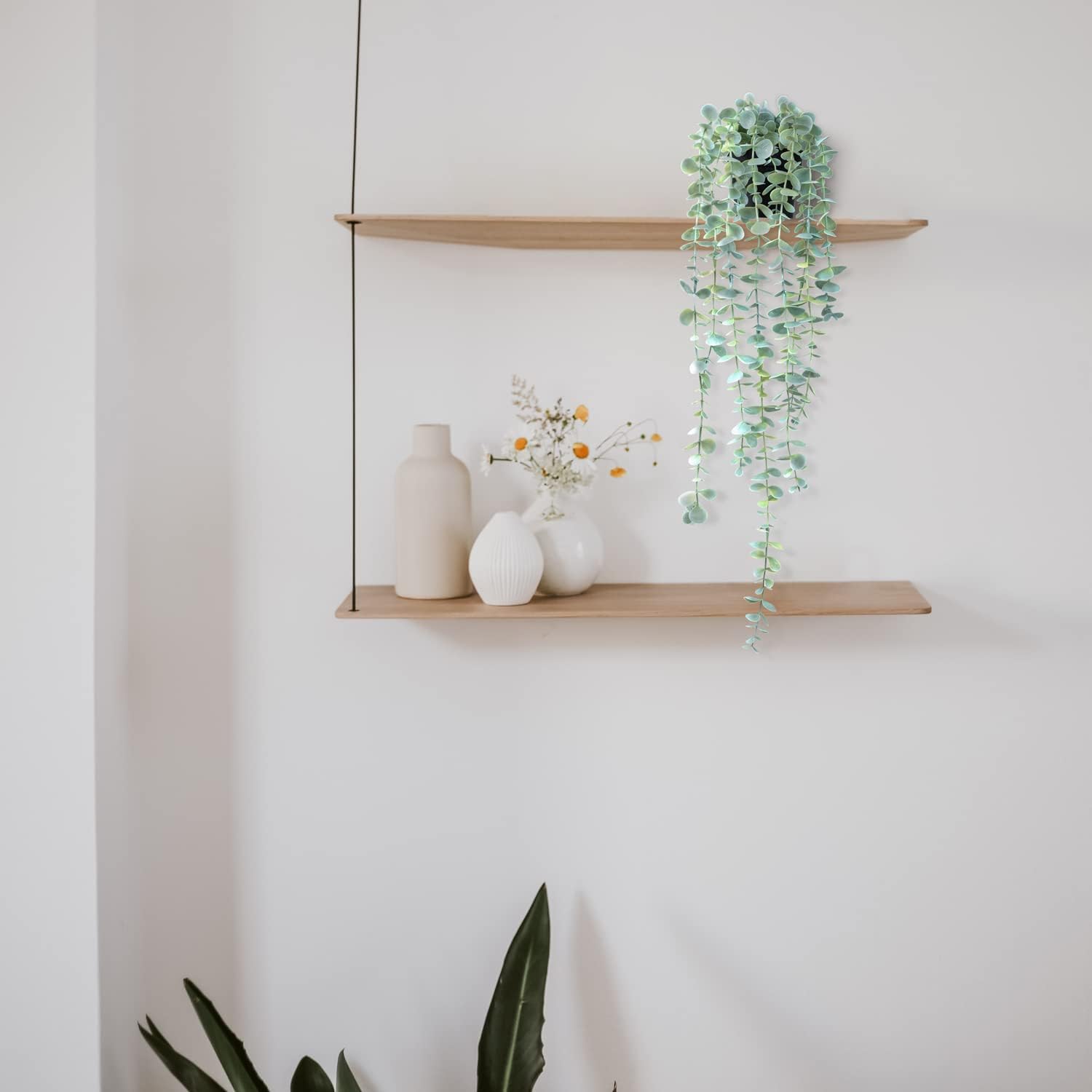 BACAMA Fake Hanging Eucalyptus Wall Greenery 2PCS