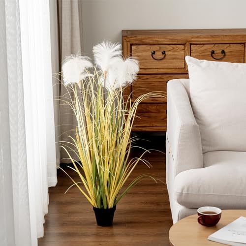 MyGift 40 Inch Artificial Pampas Grass Plant