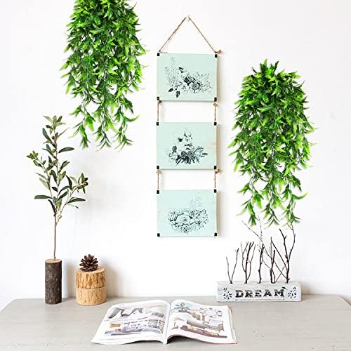 8 Pack Artificial Hanging Plants for Home Wall Garden Decor