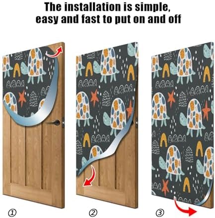 Susiyo Dark Cartoon Turtles Halloween Door Cover
