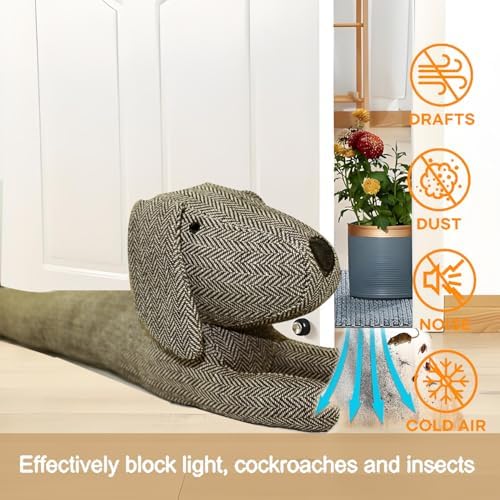 FALIDI Animal Under Door Draft Stopper - Brown Dog 36 inch