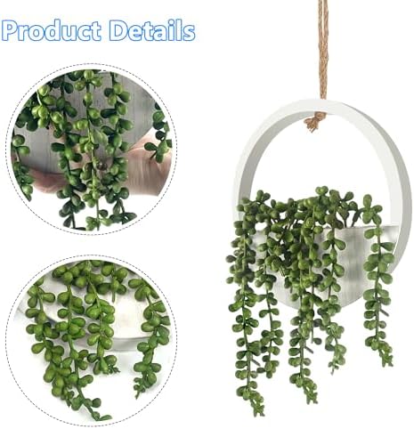 2 Pcs Artificial Hanging Succulents Plants with Lanyard