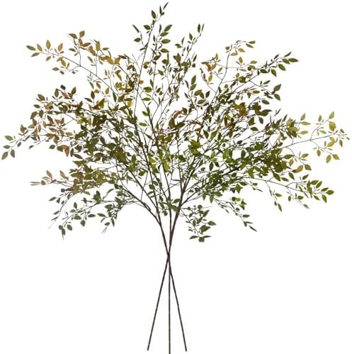 Uqueeten Artificial Greenery Stems 433 Inch Nandina Branches for Vase and Home Dcor