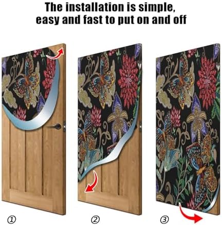 Susiyo Fantasy Flowers Butterflies Halloween Door Cover