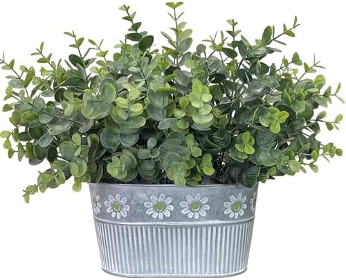 Rustic Artificial Eucalyptus Plants Table Centerpiece