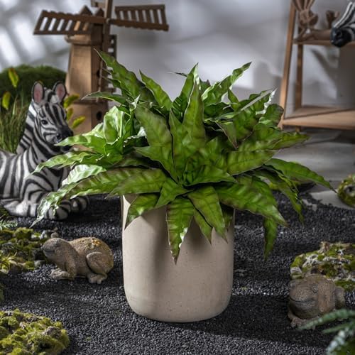 4 Pcs Artificial Greenery Stems Realistic Fake Bird Nest Fern for Home Office Decor