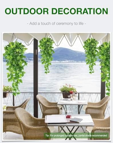 2 Pack Artificial Hanging Ivy Plants 36ft - Decor for Indoor Outdoor Events