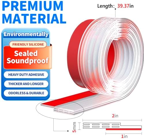 Silicone Door Draft Stopper Transparent Weather Stripping for Windproof and Sound Insulation