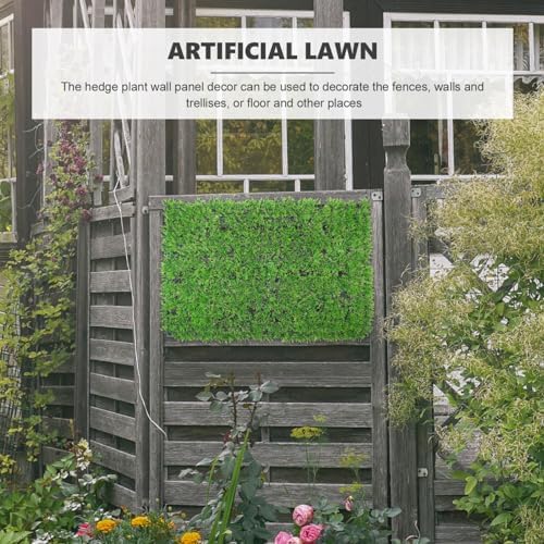 PRETYZOOM Artificial Hedge Plant Wall Panel Wedding Decor Home Decor No Water Needed