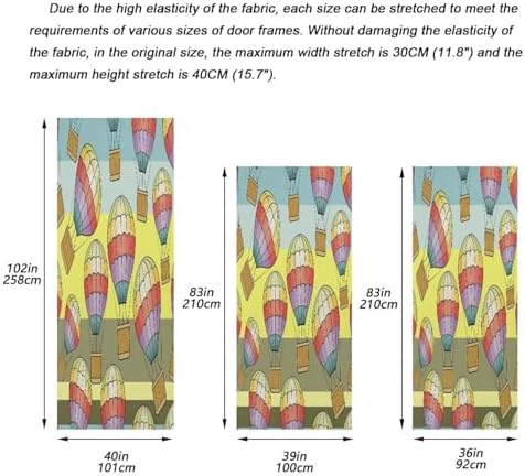 Susiyo Hot Air Balloons Halloween Door Cover 32x79 in