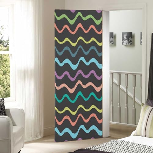 Susiyo Bright Color Waves Halloween Door Cover