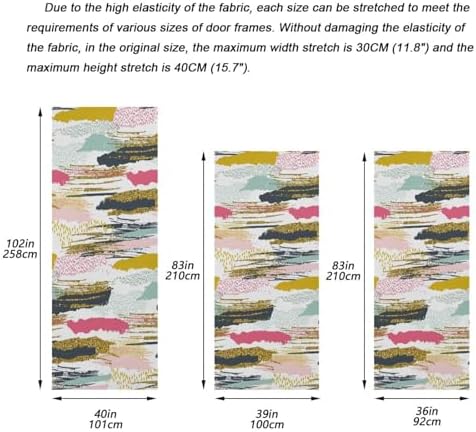 Susiyo Colorful Stripes Halloween Door Cover 32x79 in