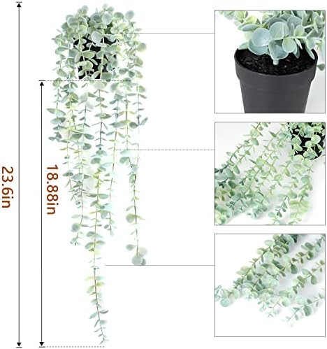 BACAMA Fake Hanging Eucalyptus Wall Greenery 2PCS