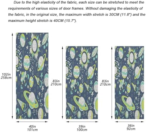 Susiyo Space Seamless Halloween Door Cover Stretch Fabric Backdrop for Home Parties and Holidays