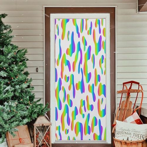 Susiyo Rainbow Halloween Door Cover 32x79in
