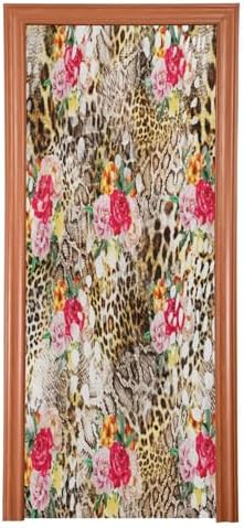 Susiyo Colorful Leopard Door Cover 32x79 in