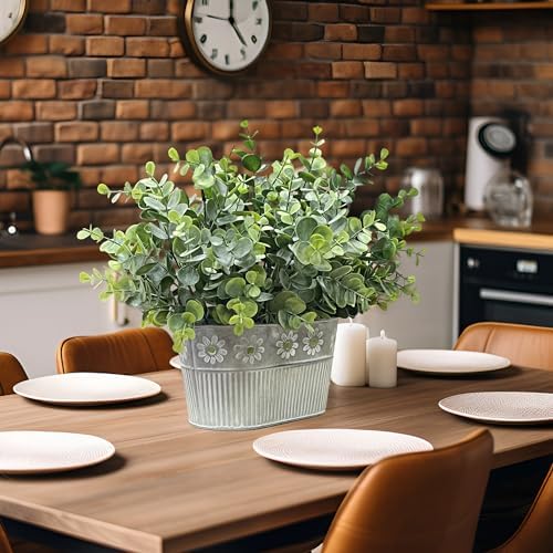 Rustic Artificial Eucalyptus Plants Table Centerpiece