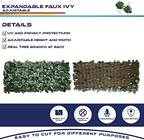 Artificial Ivy Leaf Privacy Fence Screen for Outdoor Indoor Use