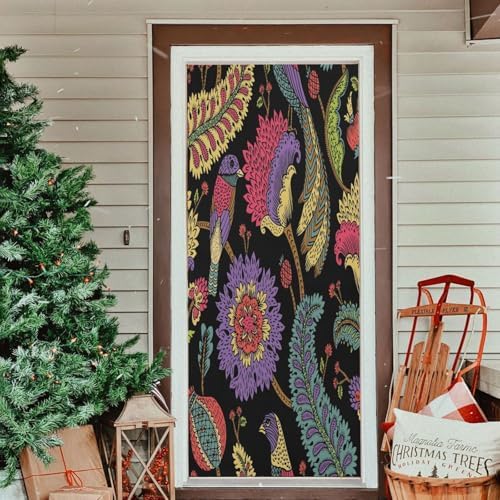 Susiyo Fantasy Flowers Christmas Door Cover Decoration 32x79 in