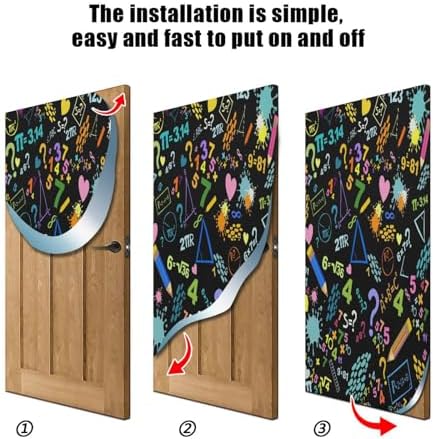 Susiyo Mathematics Concepts Halloween Door Cover Stretch Fabric 32x79 in