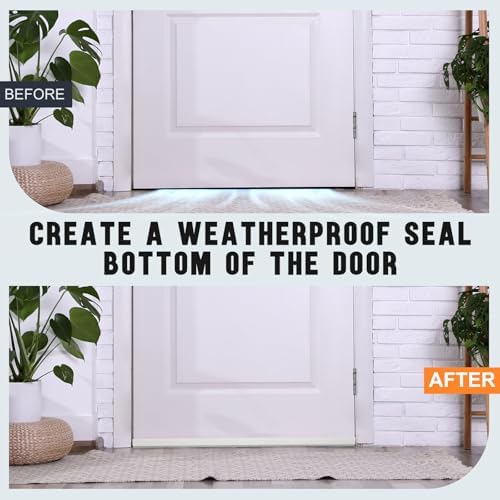 Pickmesh 4 Pcs Adjustable Storm Door Bottom Sweep 36 Inch White