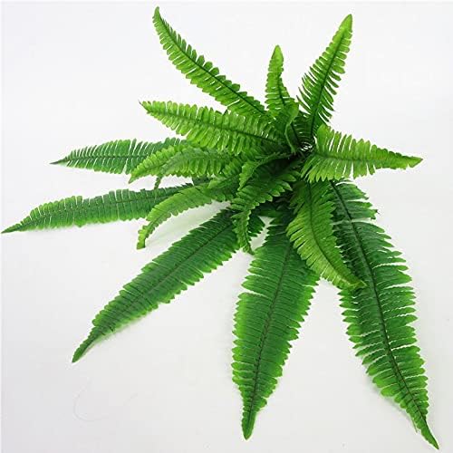HXSCOO Hanging Plants Artificial Fern Greenery Wall Plant Silk Hedge Large 93cm