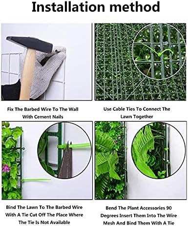 Faux Boxwood Hedge Panels 24pcs for Indoor and Outdoor Decor