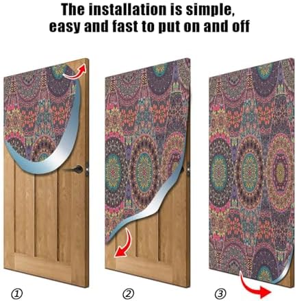 Susiyo Vintage Floral Mandala Halloween Door Cover