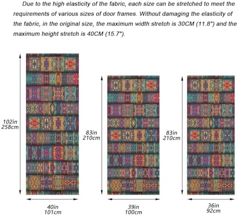 Susiyo Colorful Halloween Door Cover Stretch Fabric 32x79 in