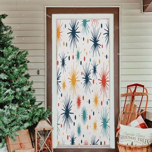 Susiyo Firework Stars Halloween Door Cover 32x79in