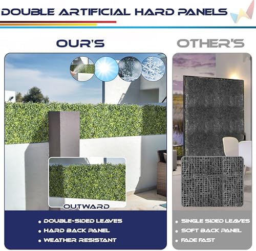 18 x 12 Artificial Double Sided Plant Panel with Hard Back