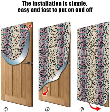 Susiyo Leopard Skin Halloween Door Cover 32x79 in