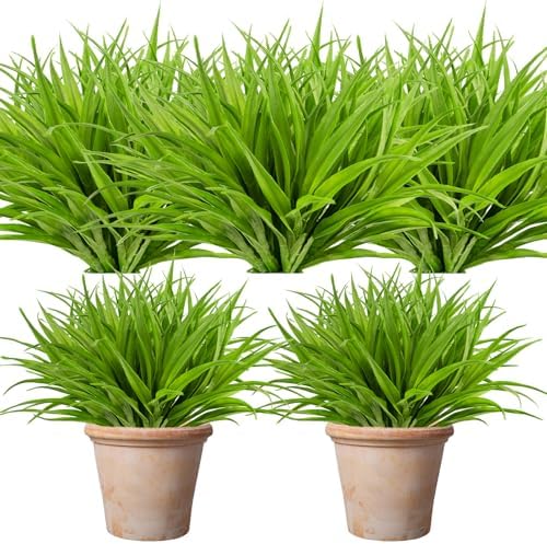 Ruidazon Artificial Grass 12PCS UV Resistant Outdoor Decor Greenery