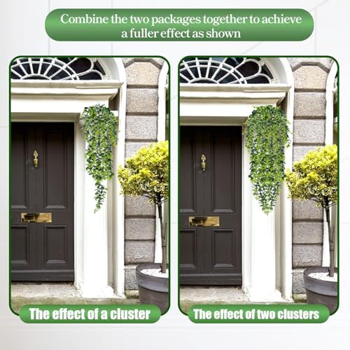 8pcs Artificial Eucalyptus Hanging Plants UV Resistant Decor