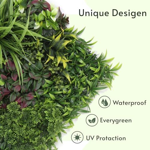 VERDEARTH 40x40 Artificial Boxwood Wall Panel