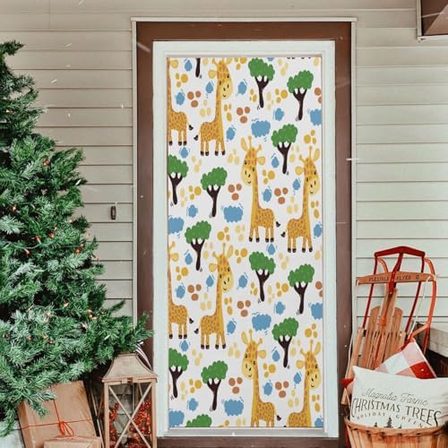 Susiyo Giraffe Forest Halloween Door Cover