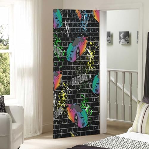 Susiyo Sports Cars Door Cover Halloween Decoration 32x79 in