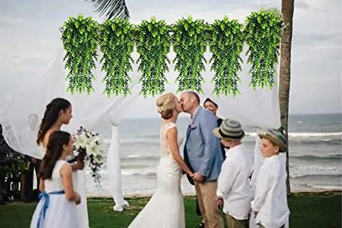 4 Pack Artificial Eucalyptus Hanging Plants for Home and Wedding Decor