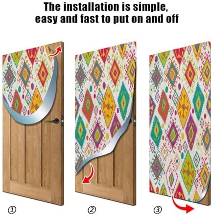Susiyo Hand Drawn Ethnic Halloween Door Cover 32x79in