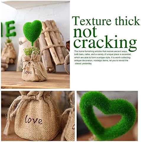 AINIESS Artificial Topiary Set Heart and Star Linen Base