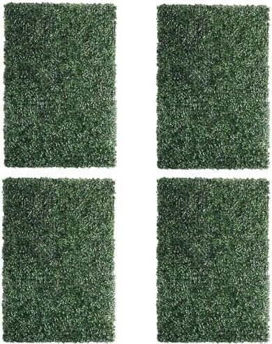 ENOVA FLORAL Artificial Boxwood Panels 4Pcs 24x16In