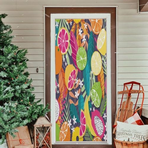 Susiyo Summer Fruit Halloween Door Cover Decoration