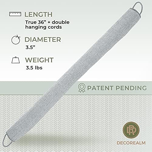 DECOREALM Under Door Draft Stopper 36 Inches Grey