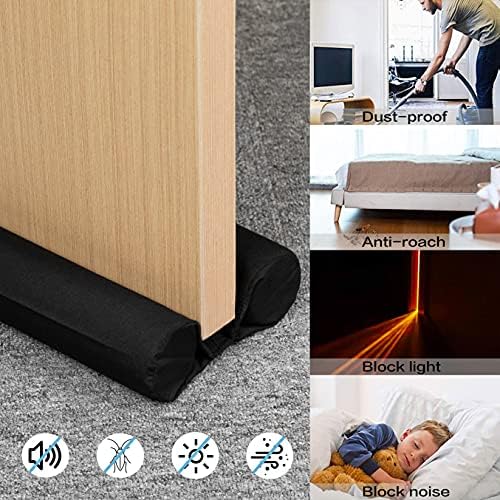 Morytale Door Draft Stopper Adjustable 32 to 38 Size 15 Gap Cover Energy Saving Noise Reduction Machine-Washable