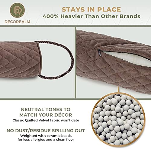 DECOREALM Under Door Draft Stopper - 35 lb Weighted Seal