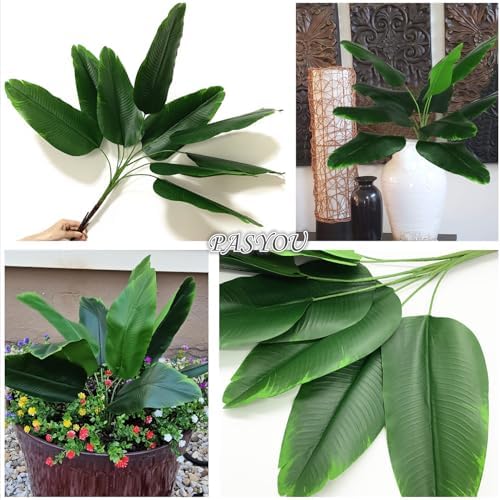 Fake Bird of Paradise Plant 30 Inch 2 Pack Artificial Tropical Plants