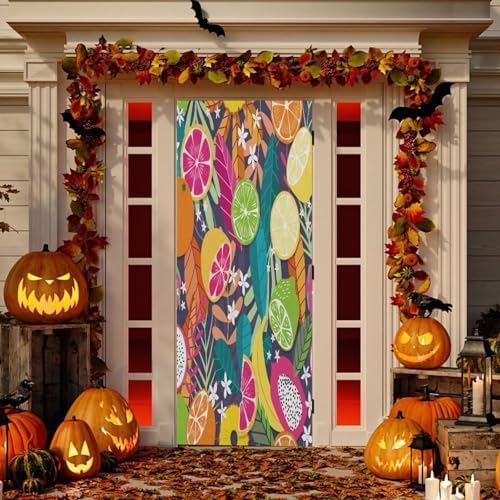 Susiyo Summer Fruit Halloween Door Cover Decoration