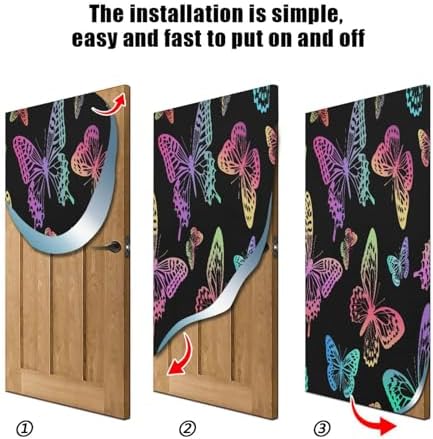 Susiyo Glowing Butterfly Halloween Door Cover