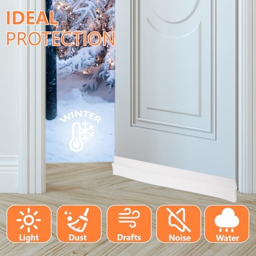 4Pcs Door Draft Stopper Silicone Under Door Seal Blocker for Noise and Dust Control