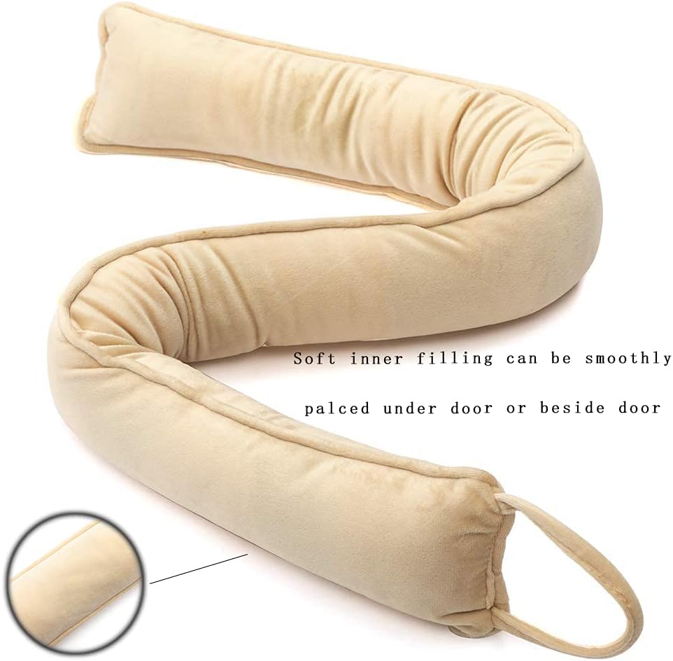 DreamQuil Under Door Draft Stopper 36 inch Cream White